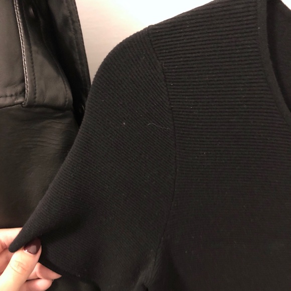 Theory Ribbed Black T-shirt dress - Picture 3 of 6